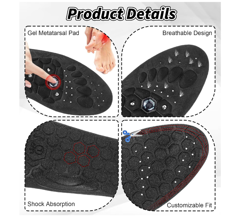 Acupressure Insoles for Women Men, Acupressure Insoles for Men,