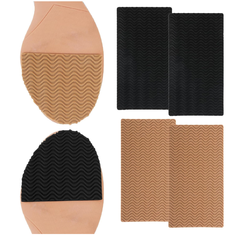 Boot Heel Replacement - Shoe Heel Pads 4-Pack, Anti Slip Repair Kit with Adhesive Cushion Stickers for Leather Shoes Women Men