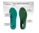 Custom Full Length Insoles, Blue, X-Small, Heel Grid Reduces Slippage, Medium Density, Biomechanical Control,
