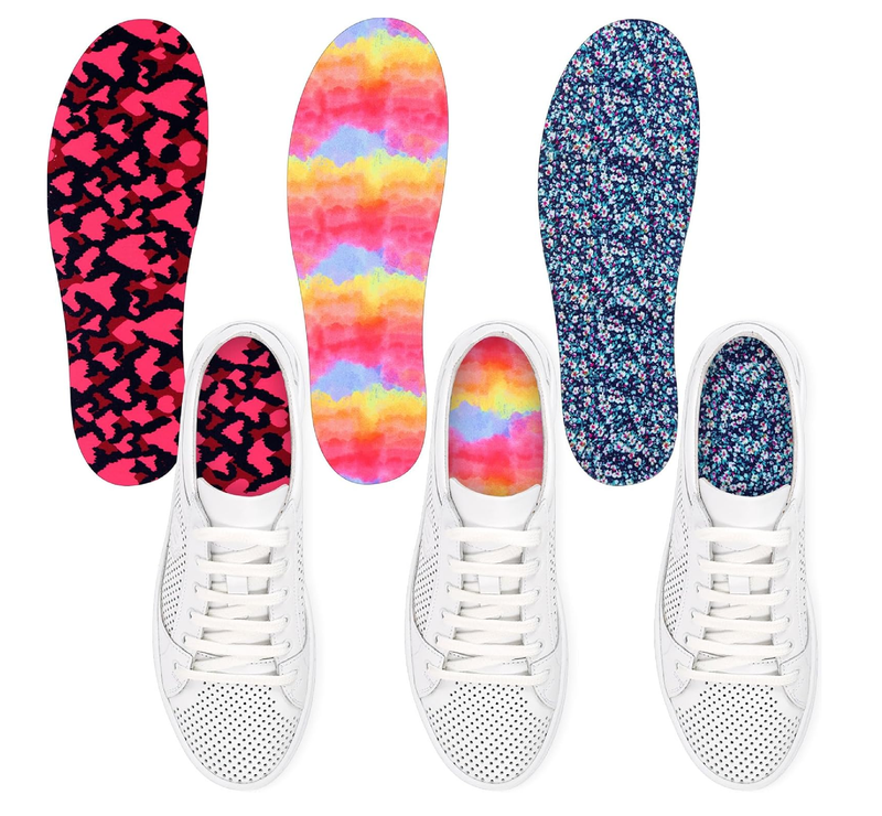 3 Pairs No Show Socks Sockless Shoe Liner Washable Barefoot Shoe Insoles No Slipping Inserts