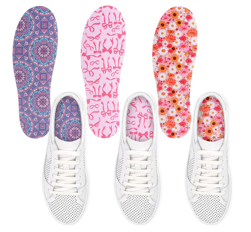 3 Pairs No Show Socks Sockless Shoe Liner Washable Barefoot Shoe Insoles No Slipping Inserts