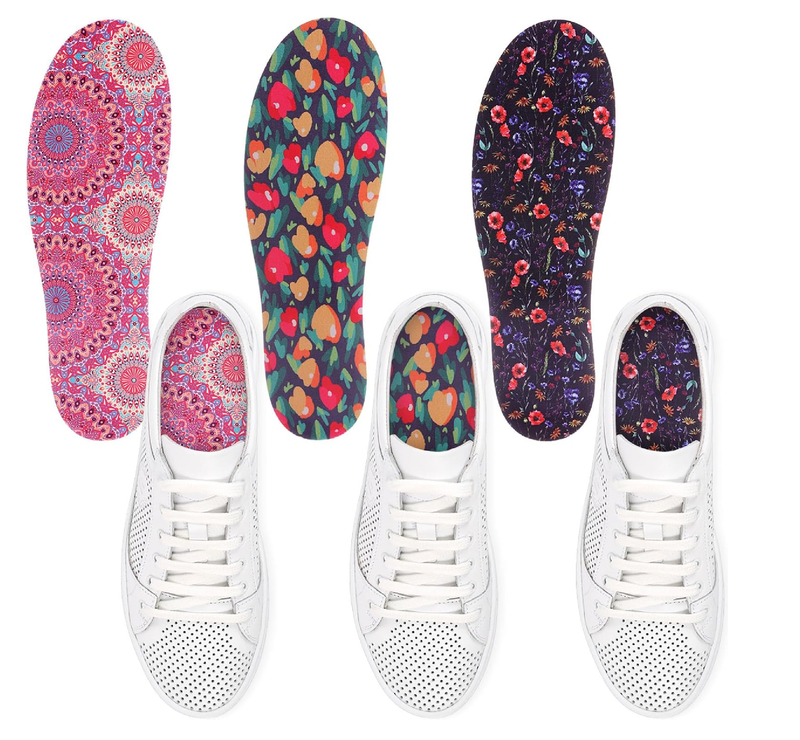3 Pairs No Show Socks Sockless Shoe Liner Washable Barefoot Shoe Insoles No Slipping Inserts