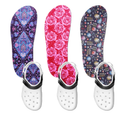 3 Pairs Shoe Insole for Clog Garden Shoe Colorful Liner Floral Washable Barefoot Insert