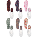 6 Pairs No Show Socks Sockless Shoe Liner Washable Barefoot Shoe Insoles No Slipping Inserts