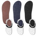 3 Pairs Shoe Insole for Clog Garden Shoe Liner Washable Barefoot Insert