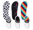 3 Pairs Shoe Insole for Clog Garden Shoe Colorful Liner Floral Washable Barefoot Insert