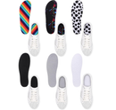 6 Pairs No Show Socks Sockless Shoe Liner Washable Barefoot Shoe Insoles No Slipping Inserts