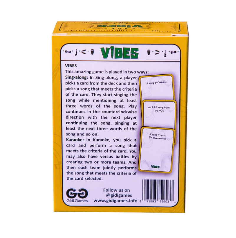 Vibes A Sing Along and Karaoke African Party Game