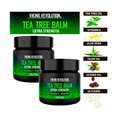 Viking Revolution Tea Tree Oil Cream Super Balm Athletes Foot Cream Perfect Treatment for Eczema Jock Itch Ringworm and Nail Treatment Also Soothes Itchy Scaly and Cracked Skin 2 Pack