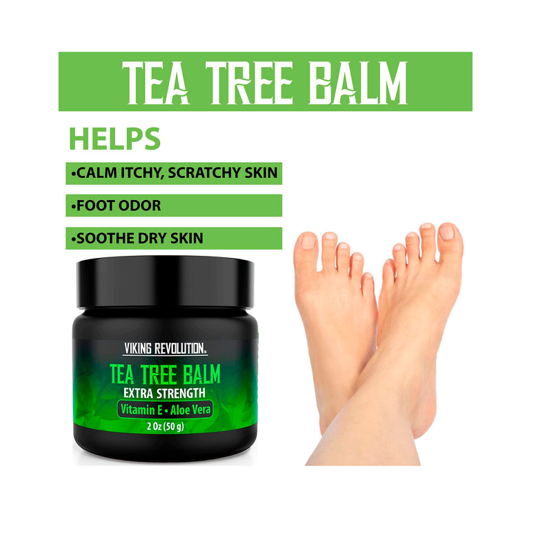 Tea Tree Kit for Men Tea Tree Oil Set with Body Wash & Balm  Helps Athlete's Foot Jock Itch Eczema & Body Odors Extra Strength