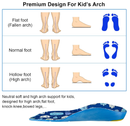 Kids Insoles for Over-Pronation Soft PU Foam Orthotics Relieve Plantar Fasciitis Flat Foot Child Inserts Gel Heel Cushion