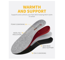 WALKHERO Wool Insoles - Fleece Arch Supports Inserts, Plantar Fasciitis Relief,