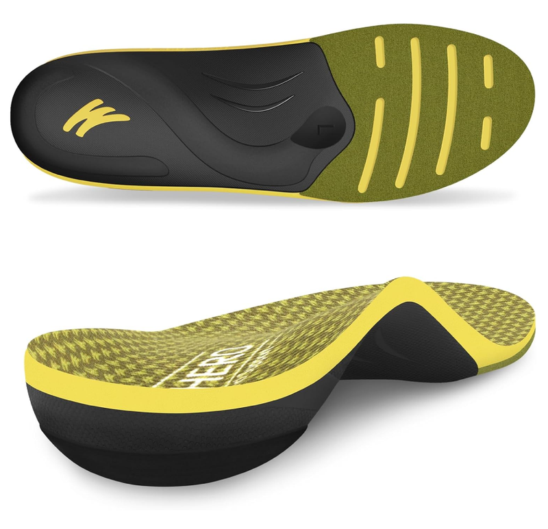 WalkHero Heavy Duty Arch Support Inserts,220+ lbs Plantar Fasciitis Insoles for Men Women,Pain Relief Orthotic Insert for