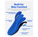 Medium Arch Support Insoles (Over 220 lbs), Heavy Duty Plantar Fasciitis Insoles for Men & Women, Orthotic Insoles.