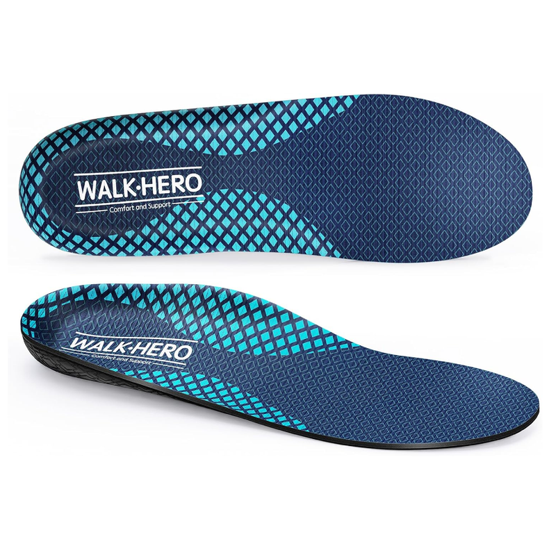 Walkhero Plantar Fasciitis Pain Relief Insoles High Arch Support Orthotic Shoes Inserts,