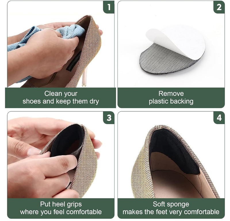 6 Pairs Shoe Filler Inserts for Women, Toe Cushion Fillers Make Shoes Fit, Heel Comfort Pads,
