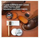 Black Brown Shoe Polish Kit Leather Boot Shoe Shine Kit Conditioner Cream Wax Care Clearner for Men Women