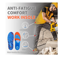 Gel Work Insoles with Poron Foam – Anti-Fatigue Shock Absorption for Standing All Day, Low Arch Support Boot Insert