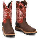Justin Work Men's Roughneck 12" Waterproof Steel Toe Boot - Orange (WK2115) - Front View