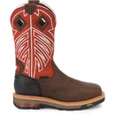 Justin Work Men's Roughneck 12" Waterproof Steel Toe Boot - Orange (WK2115) - View 3