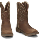 Justin Work Men's Rush 11" Waterproof Steel Toe Boot - Tan (WK4331) - Front View