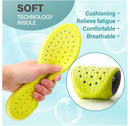 1 Pair Memory Foam Shoe Insoles, Prevent Foot Odor Shock Absorption Inserts Sports Insoles