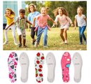 3 Pairs Shoe Insoles for Kids Memory Sponge Shoe Inserts Kids Heel Grips Soft and Breathable Child Size Insoles