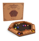 WOOD CITY Shut The Box Game Wooden for 2-6 Players Close The Box Math Game for Kids Adults with 16 Dice 6 Way Tabletop Quick Board Game for Family Friends 3+ Years Old in Classroom Party or Pub