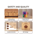WOOD CITY Shut The Box Game Wooden for 2-6 Players Close The Box Math Game for Kids Adults with 16 Dice 6 Way Tabletop Quick Board Game for Family Friends 3+ Years Old in Classroom Party or Pub