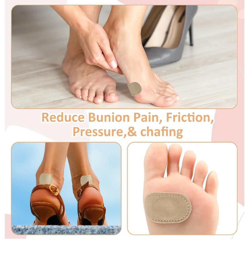 30 Pcs Bunion Pads, Bunion Cushion Protector Pads Foot Callus Cushion Toe Cushions Pad to Wear with Shoes,