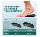 Plantar Fasciitis Heel Support Inserts - Welnove Low Arch Support Heel Cushion Cups for
