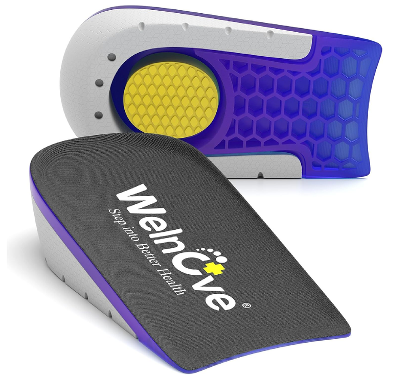 Welnove Shoe Inserts Gel Heel Cushion Cup for Achilles Tendonitis, Plantar Fasciitis
