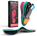 Carbon Fiber Insoles with Arch Support, Achilles Tendonitis Relief Insoles for Men & Women with Extra Heel Cushion for Heel Pain,
