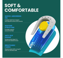 Welnove Shoe Inserts Gel Heel Cushion Cup for Achilles Tendonitis, Plantar Fasciitis