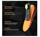 Welnove Heavy Duty Support Orthotics for High Arch & Flat Feet - Plantar Fasciitis Insoles
