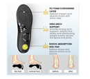 Plantar Fasciitis Arch Support Insoles- Welnove Heavy Duty Insoles with High Arch Support Orthotic Inserts for Flat Feet