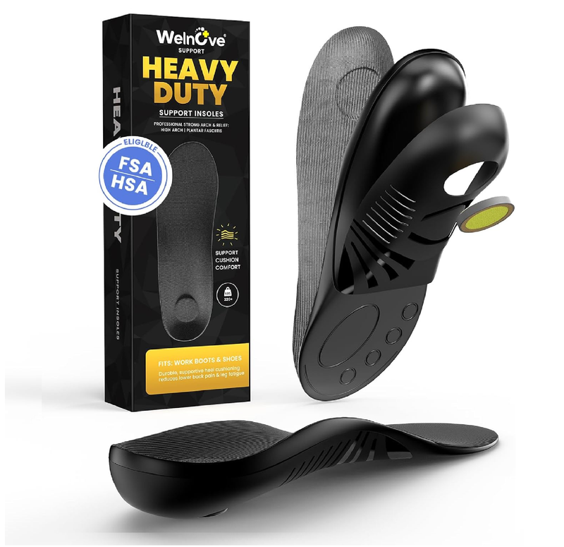 Plantar Fasciitis Insoles: High Arch Support Orthotic Insoles for Men and Women.