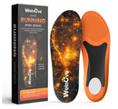 Welnove Performance Running Insoles for Men & Women - Shock Absorption Athletic Shoe Inserts with Low Arch Support,