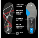Welnove All Purpose Sports Insoles,Jump Higer & Run Faster & Stabilize Better Athletic Insoles for Running,