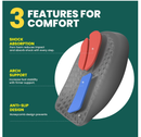 Plantar Fasciitis Heel Inserts for Heel Pain - Welnove 3/4 Shock-Absorbing Anti-Slip Gel Shoe Cushion Cups with Arch Support for Heel Spurs Flat Feet