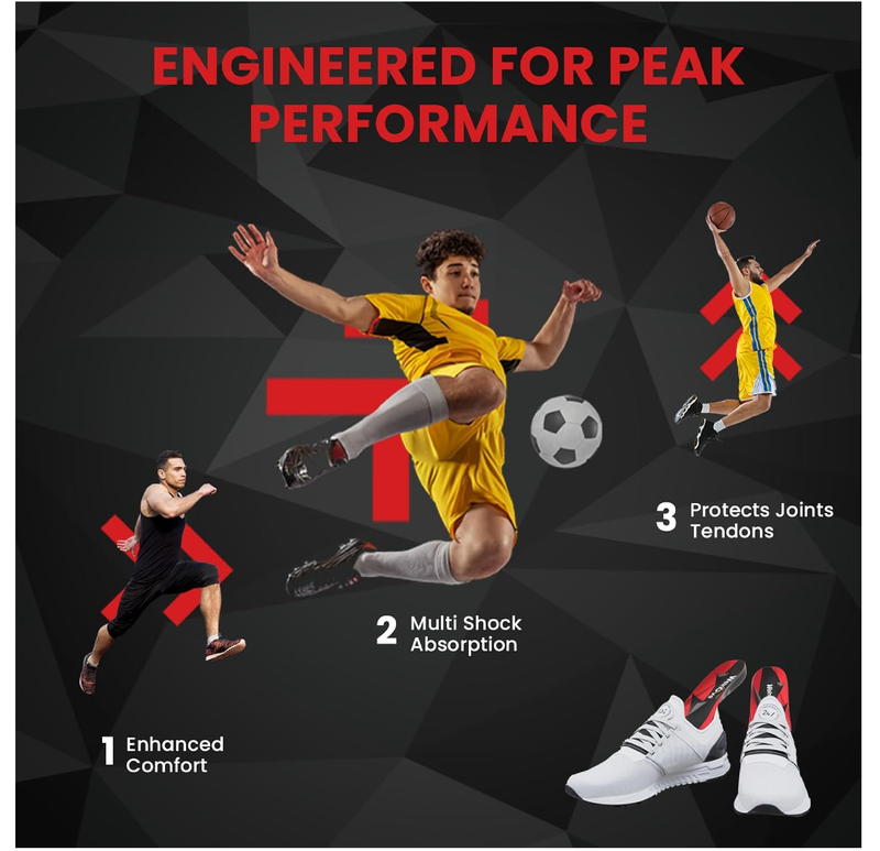 Welnove Insoles for Walking All Day with Arch Support, Walking Insoles for Men & Women for Hiking,