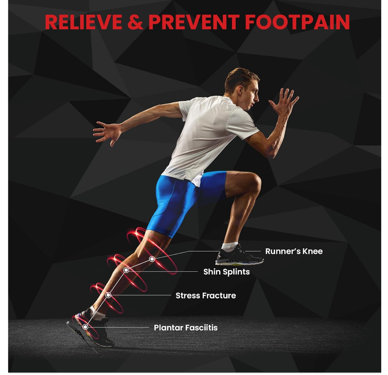 Welnove Insoles for Walking All Day with Arch Support, Walking Insoles for Men & Women for Hiking,