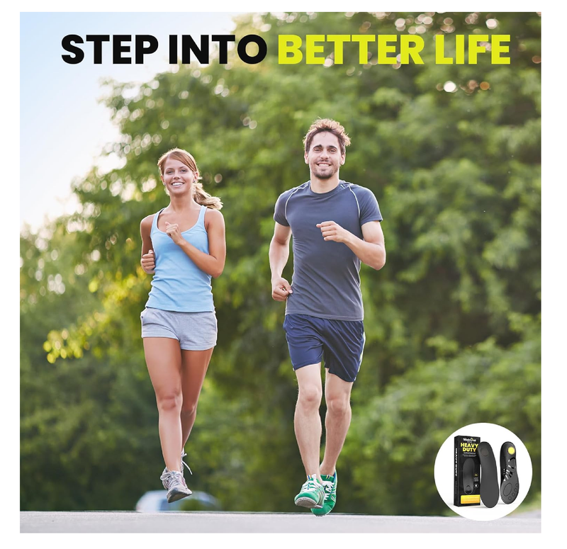 Plantar Fasciitis Insoles: High Arch Support Orthotic Insoles for Men and Women.