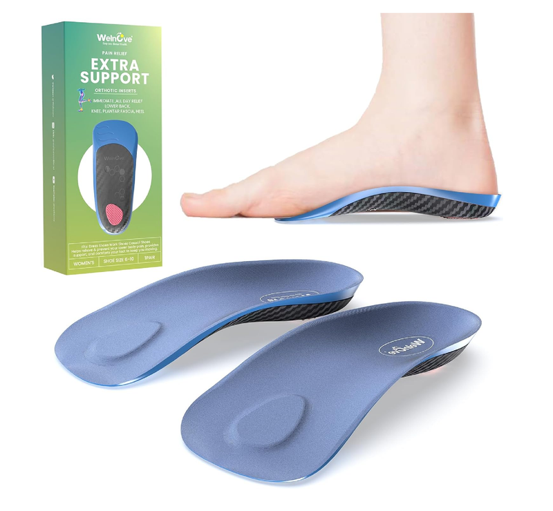 Semi-Rigid Arch Support Inserts for Men Women - Welnove Work Boot Insole