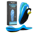 Welnove Carbon Fiber Sport Insoles with Arch Support, Shock Absorbing Performance Insoles for High Impact Sport
