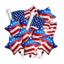 Wettarn 36 Pcs 4th of July Balloons Includes 6 Pcs American Flag Balloon and 30 Pcs