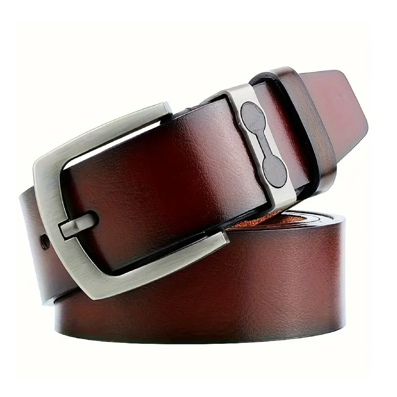 Wide Retro Men's PU Leather Belt, Alloy Pin Buckle Handmade Denim Pant Belt , Ideal choice for Gifts