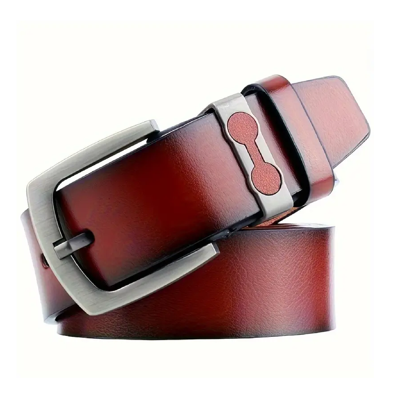 Wide Retro Men's PU Leather Belt, Alloy Pin Buckle Handmade Denim Pant Belt , Ideal choice for Gifts