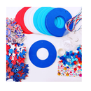 Winlyn 12 Sets 4th of July Craft Kits Patriotic Crafts DIY Patriotic Wreath Signs Ornaments Decorations