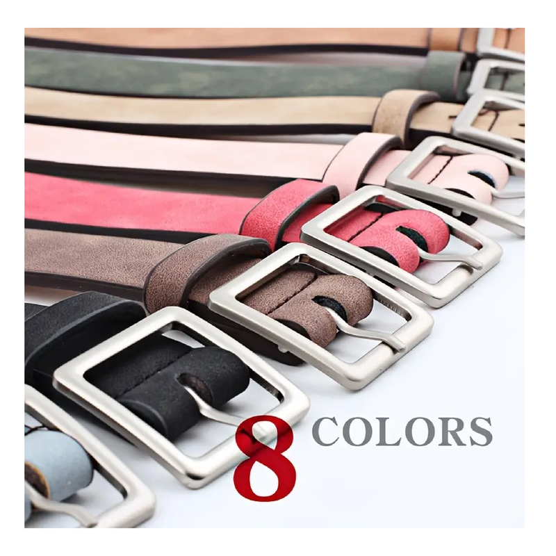 Women Leather Belts For Jeans Luxury Brand Designer Belts Female Square Metal Pin Buckle Belt